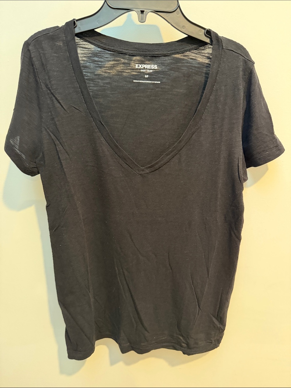 Express Black V-Neck Short Sleeve Tee